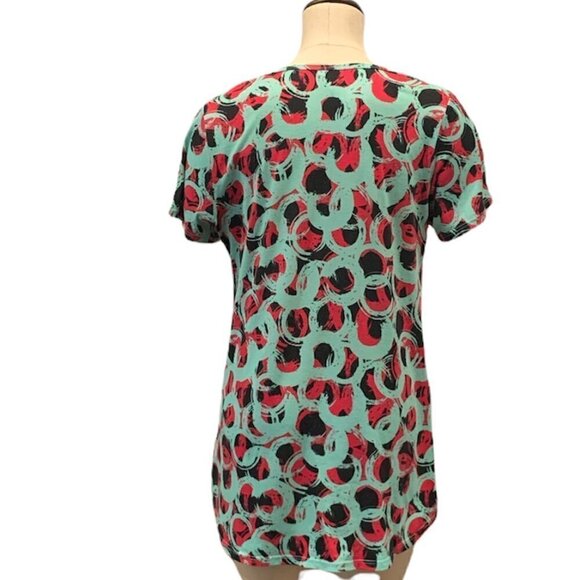 LulaRoe M Tunic Tee Shirt Colorful Geometric Circle Design Athleisure 197K - Picture 7 of 10